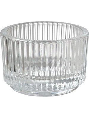 Zemira Finsmak Tealight Tutucu, Şeffaf Cam 3,5 cm