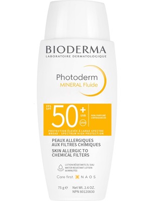 Zemira Photoderm Mineral Fluid SPF50+ Çok Hassas Ciltler Için Çok Yüksek Korumalı Yüz, Vücut Güne