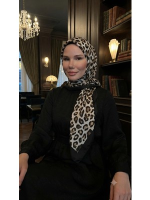 MELAY Leopar Desenli Soft Şal