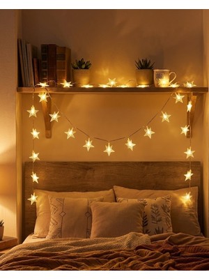 Lizbon Center Dekoratif Yıldız LED Aydınlatma Zinciri Çocuk Odası ve Parti Süsü - HBSBLC5724-4653