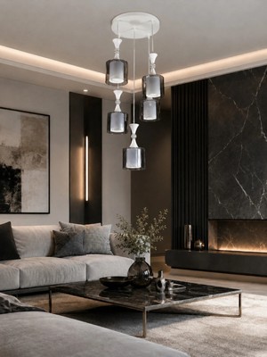 Tepe Avize Milan 5'li Sarkıt Avize