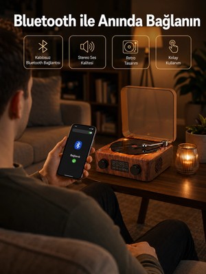 Urfakent Saatli Gece Işıklı Hoparlör – Modern ve Vintage Tasarım Yeni Nesil