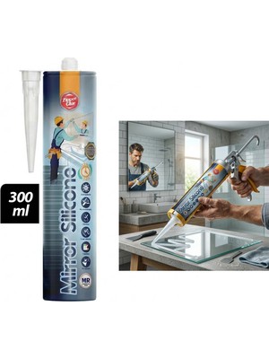 Ttt Şeffaf Silikon - 300 ml - Ayna Cam Yapıştırıcı