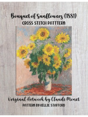 Zemira Independently Published Bouquet Of Sunflowers (1881) Cross Stitch Pattern: Artwork By Clau