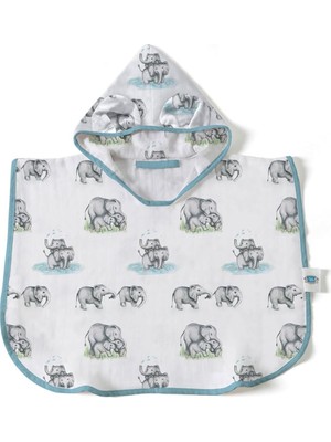 Zemira Deux Lapins% 100 Pamuk Müslin Bebek Panço - Les Êlêphants BBKPNC-LEL-00004Y