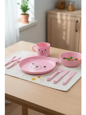 Zemira Miniso Sevimli Evcil Hayvan 5 Parça Çatal Kaşık Seti – Hafif Pratik