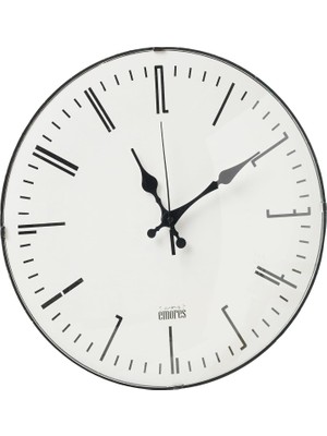 Zemira Emores 36 cm Dekoratif Cam Bombe Sessiz Mekanizma Duvar Saati MR139