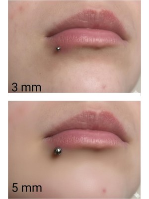 Zemira Mıknatıslı Piercing Dudak Kulak Burun, 3 Mm, Gümüş, Unisex