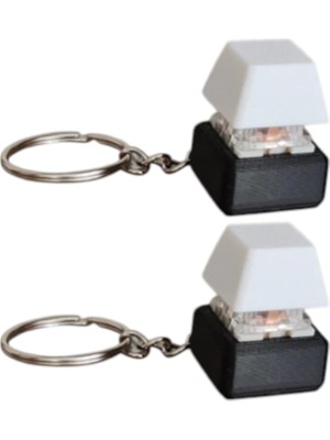 Zemira Aee® 2 Adet Switch Tuş Anahtarlık – Tıklamalı Mekanik Tuşlu Stres Atıcı Anahtarlık, Siyah, Çan