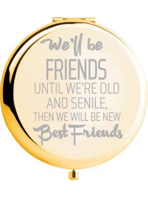 Zemira Fnbgl Arkadaşlık Kişiselleştirilmiş Seyahat Cep Makyaj Aynası We Friends Until We Are Old And Se