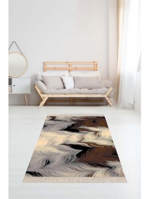 Zemira Pelangi Kilim Desen Renk Geçişli Dijital Baskı Yıkanabilir Kaymaz Taban Etnik Salon Halısı Yollu