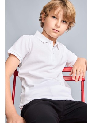 DeFacto Okul Regular Fit Basic Pike Kısa Kollu Polo Tişört Erkek Çocuk K1689A626AU
