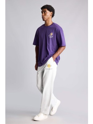 DeFacto NBA Los Angeles Lakers Lisanslı Relax Fit Jogger Eşofman Altı H8275AX26AU