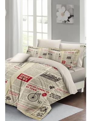 Zemira MONOHOME%100 Pamuk Saten Çift Kişilik Nevresim Takımı Lastikli Çarşaflı, MONOHOME35327