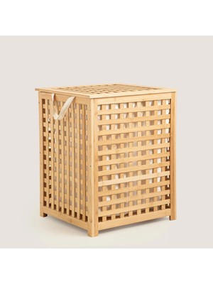 Chakra Bambu Çamaşır Sepeti 62x45x45 Cm