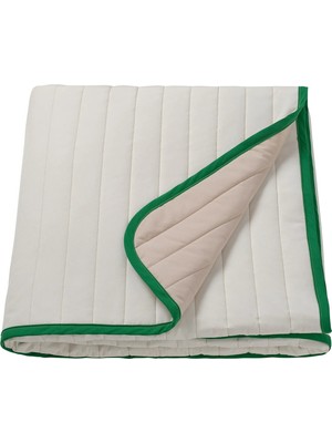 IKEA Vetejordfly Beyaz-Bej 260X250 cm Yatak Örtüsü