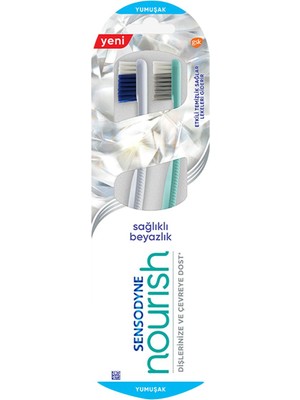 Sensodyne Nourish Sağlıklı Beyazlık Diş Fırçası 1+1 (8'li Paket)