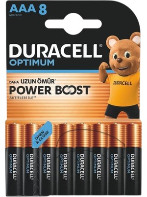 Duracell Optimum Power Boost Aaa Ince Pil 8'li (2'li Paket)