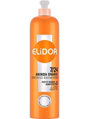 Elidor 7/24 Kurtarıcı Anında Onarıcı Yıpranmış Saçlar Saç Bakım Kremi 240 ml (6'li Paket)