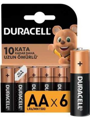 Duracell Aa Kalem Pil 6'lı (6'li Paket)