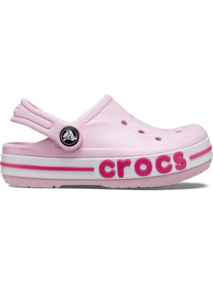 Crocs Çocuk Yüksek Taban Nefes Alan Logolu Pembe Terlik 207019-6TG