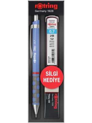 Rotring Tikky Versatil Kalem 0.7 mm Menekşe Mavi Plastik Gövde ile Ergonomik Tasarım