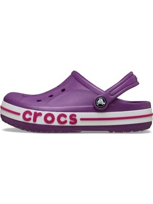 Crocs Çocuk Yüksek Taban Nefes Alan Logolu Mor Terlik 207019-5C6