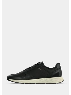 Boss Erkek Düşük Bilekli Ortopedik Tabanlı Logo Imzalı Siyah Sneaker 50568757-001