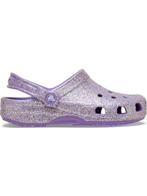 Crocs Çocuk Simli Suya Dayanıklı Mor Terlik 212561-510