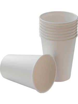 Brf Store Lizbon Center 12 Oz Beyaz Tek Kullanımlık Karton Bardak 300 Ml, Kahve, Çay, Ofis, Ev ve Parti Kullan