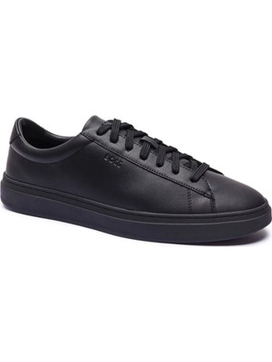 Boss Erkek Şerit Dikiş Detaylı Hakiki Deri Siyah1 Sneaker 50552853-005