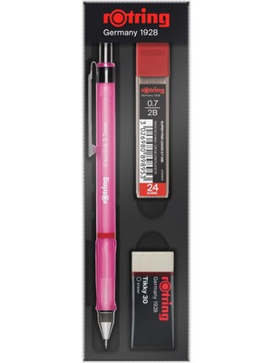 Rotring Visuclick (Min + Silgi + Versatil Kalem) Okul Seti 0,7Mm Şeffaf Pembe