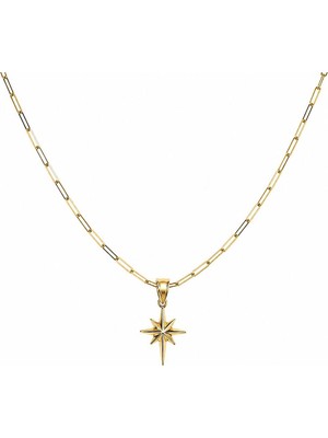 Sembol Gold 14 Ayar Kutup Yıldızı Altın Kolye 45 cm