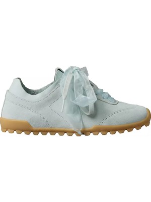 Calvin Klein Kadın Düşük Bilekli Tül Detaylı Süet Mavi Sneaker HW0HW03150-PFD