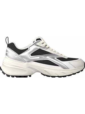 Calvin Klein Kadın Yüksek ve Ortopedik Tabanlı File Detaylı Siyah Sneaker HW0HW03140-01R