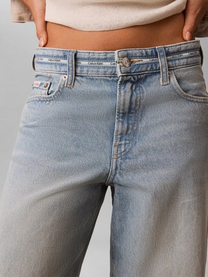 Calvin Klein Kadın / Kız Mavi Calvin Klein Low Rıse Baggy Fresh, Yp3 Mavi Kadın Kot Pantolon