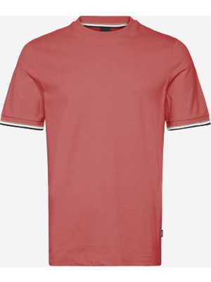 Boss Erkek Regular Fit Kısa Kollu Düz Bisiklet Yaka Pembe T-Shirt 50501097-615