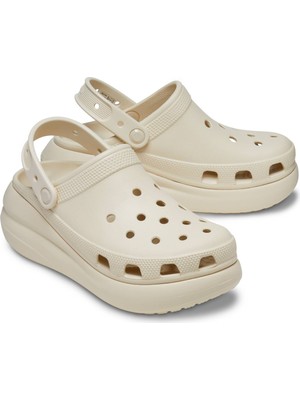 Crocs Unısex Marka Logolu Rahat Günlük Kullanım Bej Terlik 207521-2Y2