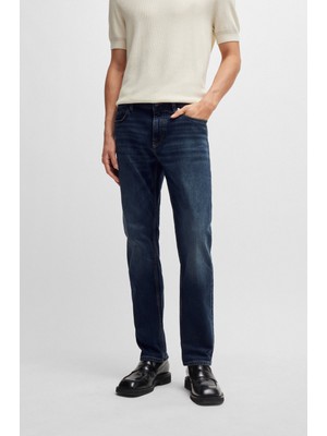 Boss Erkek Denim Cepli Normal Kalıp Günlük Kullanım Lacivert Jeans 50520516-418