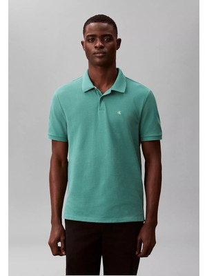 Calvin Klein Erkek Regular Fit %100 Pamuklu Ck Logolu Kısa Kollu Yeşil T-Shirt LV040EM269-VFL