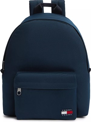 Tommy Hilfiger Erkek Sırt Askılı Marka Logolu Fermuar Kapamalı Lacivert Sırt Çantası AM0AM13726-C1G