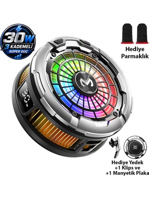 Memo CX26 Ultra 30W Manyetik Telefon Soğutucu | Rgb Magsafe Mobil Oyun Soğutucusu | Yapay Zeka Destekli