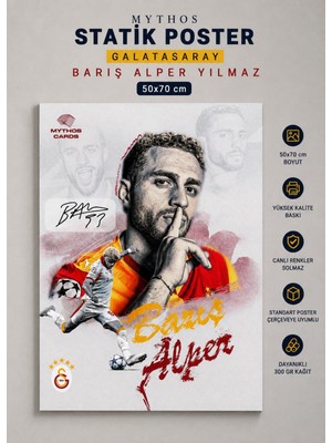 Mythos Cards Mythos Statik Poster Galatarasay Barış Alper Yılmaz 50X70 cm