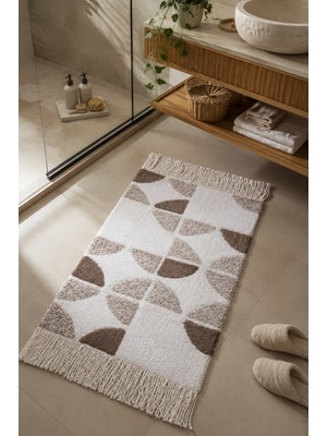 İrya Brook Tekli Banyo Paspası %100 Pamuk 70x110 Ekru