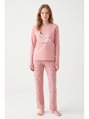 Fames Kadın Mevsimlik Uzun Kol Sweet Dreams Pijama Takımı