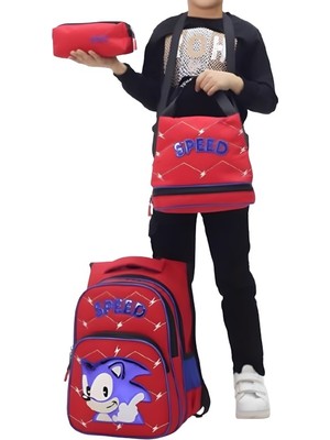 Woomino Termal Beslenme Çantalı 3'lü Set Ilk Okul Çantası Tasarımlı