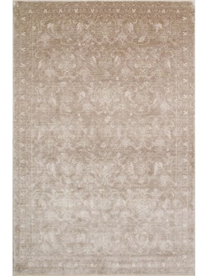 Cool Halı Pierra Vizon %100 Doğal Tencel Iplik Yumuşak Parlak Tuşeli Eskitme Desen Vintage Luxury Salon Halısı