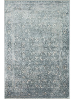 Cool Halı Pierra Koyu Mavi Vizon Natural Iplik Yumuşak Premium Zamansız Tasarım Vintage Salon Halısı