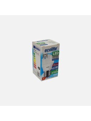 Ecolite G45 LED Ampul 4.8W E27 4000K Sıcak Beyaz (6'li Paket)