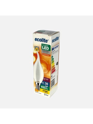 Ecolite Soft Filament C35 4 W Sarı Klasik E14 Duy LED Ampul (7'li Paket)
